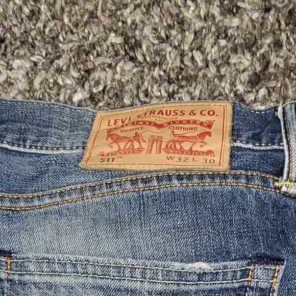 Levi’s Blue/Black 511 Regular Slim Fit Jeans w32 L30 - Picture 2 of 8